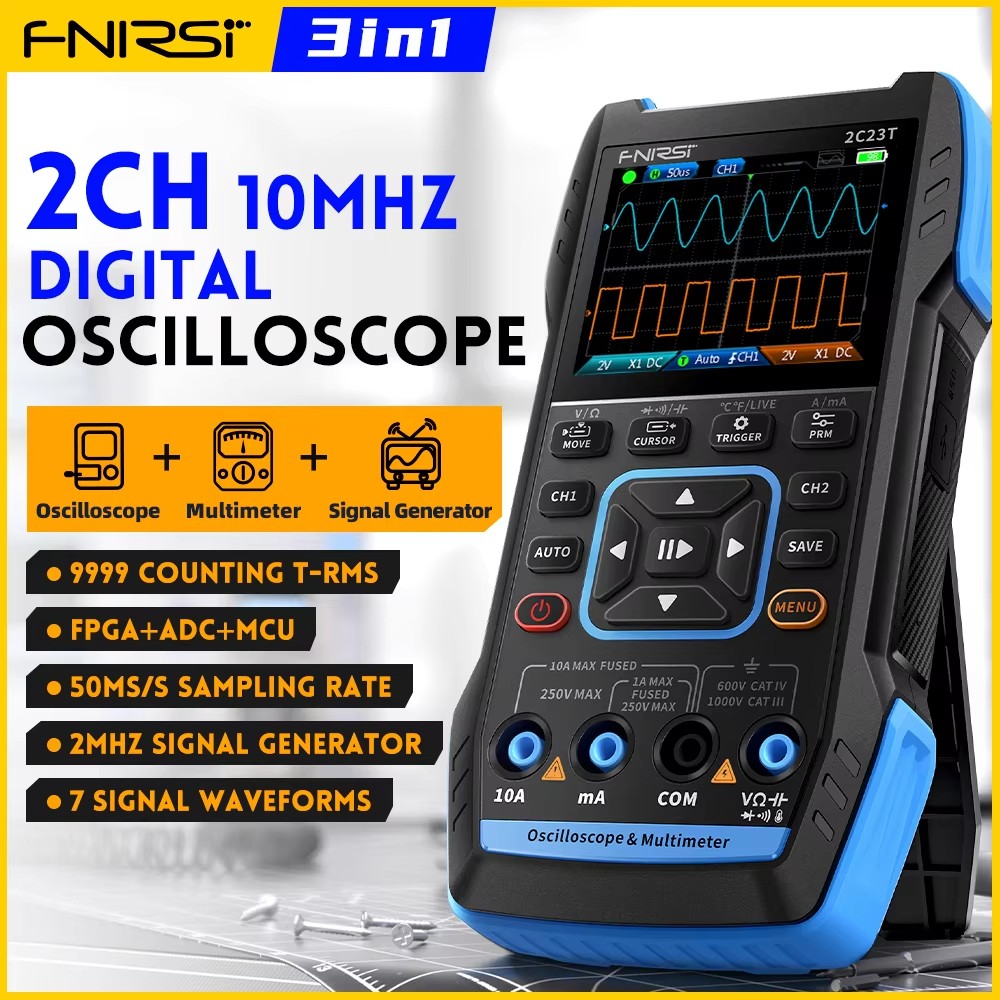 FNIRSI 2C23T Multímetro oscilo - Fnirsi Digital Oscilloscope Handheld avaliação e preço