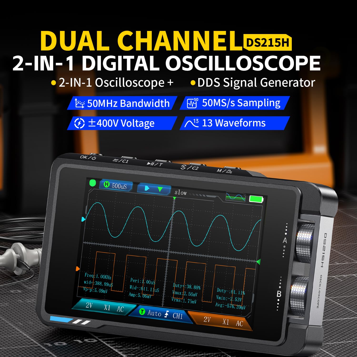 Osciloscópio digital FNIRSI DS - Fnirsi Digital Oscilloscope Handheld avaliação e preço